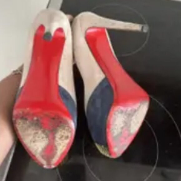 FAIR WORN Christian Louboutin Heels  40EU  Multicolour, Suede - Picture 3 of 7